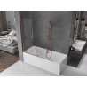 Mexen Velar 2-wing sliding bathtub screen 150 x 150 cm, transparent, rose gold - 896-150-000-01-60