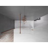 Mexen Velar 2-wing sliding bathtub screen 150 x 150 cm, transparent, rose gold - 896-150-000-01-60
