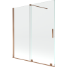 Mexen Velar 2-panel sliding bathtub screen 150 x 150 cm, transparent, pink gold - 896-150-000-01-60