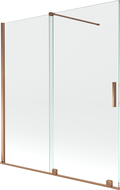 Mexen Velar 2-panel sliding bathtub screen 150 x 150 cm, transparent, pink gold - 896-150-000-01-60