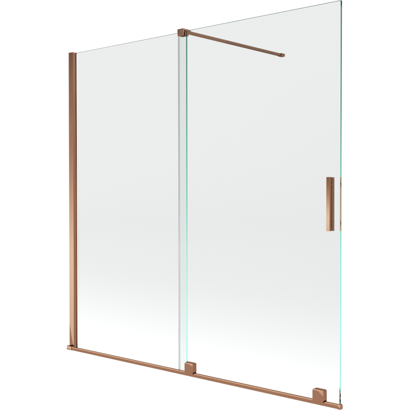 Mexen Velar 2-panel sliding shower screen 160 x 150 cm, transparent, rose gold - 896-160-000-01-60