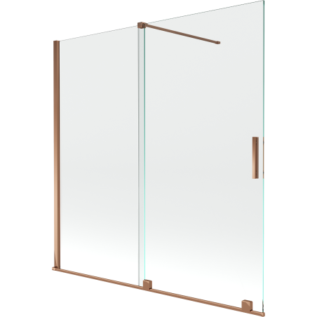 Mexen Velar 2-panel sliding shower screen 160 x 150 cm, transparent, rose gold - 896-160-000-01-60