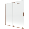 Mexen Velar 2-panel sliding bathtub screen 160 x 150 cm, transparent, rose gold - 896-160-000-01-60