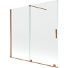 Mexen Velar 2-wing sliding bathtub screen 170 x 150 cm, transparent, rose gold - 896-170-000-01-60