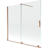 Mexen Velar 2-wing sliding shower screen 170 x 150 cm, transparent, rose gold - 896-170-000-01-60