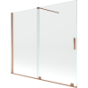 Mexen Velar 2-panel sliding bathtub screen 180 x 150 cm, transparent, rose gold - 896-180-000-01-60