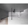 Mexen Velar folding bathtub screen, 2-wing sliding, 150 x 150 cm, transparent, black - 896-150-000-01-70