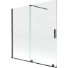 Mexen Velar 2-wing sliding bathtub screen 160 x 150 cm, transparent, black - 896-160-000-01-70