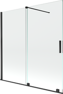 Mexen Velar 2-wing sliding bath screen 160 x 150 cm, transparent, black - 896-160-000-01-70