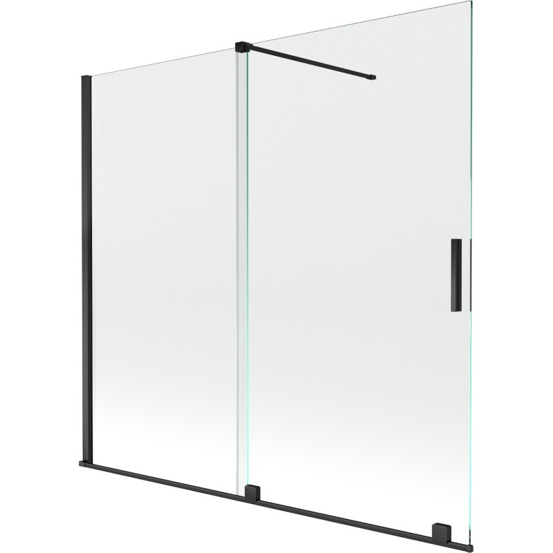 Mexen Velar 2-panel sliding bathtub screen 170 x 150 cm, transparent, black - 896-170-000-01-70