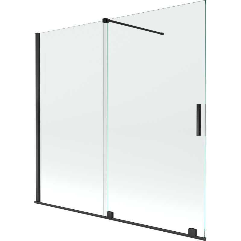 Mexen Velar 2-wing bathtub screen Sliding 170 x 150 cm, transparent, black - 896-170-000-01-70