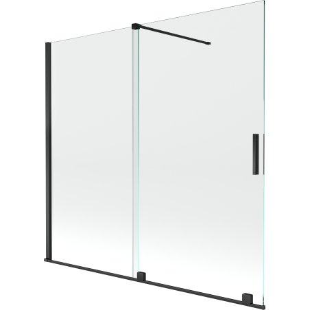 Mexen Velar 2-panel sliding bathtub screen 170 x 150 cm, transparent, black - 896-170-000-01-70