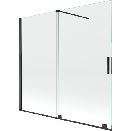 Mexen Velar 2-wing sliding bath screen 170 x 150 cm, transparent, black - 896-170-000-01-70