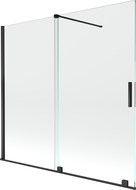 Mexen Velar 2-wing sliding bath screen 170 x 150 cm, transparent, black - 896-170-000-01-70
