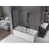Mexen Velar 2-wing sliding bath screen 170 x 150 cm, transparent, black - 896-170-000-01-70