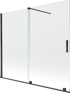 Mexen Velar 2-panel sliding bathtub screen 180 x 150 cm, transparent, black - 896-180-000-01-70