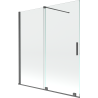 Mexen Velar 2-wing bathtub screen Sliding 150 x 150 cm, transparent, brushed gun gray - 896-150-000-01-66