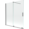 Mexen Velar 2-wing sliding bath screen 150 x 150 cm, transparent, brushed gun gray - 896-150-000-01-66