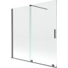 Mexen Velar 2-panel sliding bathtub screen 160 x 150 cm, transparent, brushed gun gray - 896-160-000-01-66