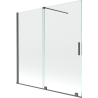 Mexen Velar 2-wing bathtub screen Sliding 150 x 160 cm, transparent, brushed gun gray - 896-160-000-01-66