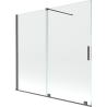Mexen Velar 2-panel sliding bath screen 170 x 160 cm, transparent, brushed gun gray - 896-170-000-01-66