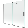 Mexen Velar 2-wing bathtub screen Sliding 180 x 160 cm, transparent, brushed gun gray - 896-180-000-01-66