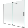 Mexen Velar 2-wing sliding bathtub screen 180 x 150 cm, transparent, gun gray brushed - 896-180-000-01-66