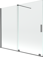 Mexen Velar 2-wing bathtub screen Sliding 180 x 160 cm, transparent, brushed gun gray - 896-180-000-01-66