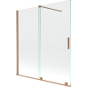 Mexen Velar 2-panel sliding bath screen 150 x 150 cm, transparent, brushed copper - 896-150-000-01-65