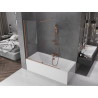 Mexen Velar bathtub screen, 2-panel sliding 150 x 150 cm, transparent, brushed copper - 896-150-000-01-65