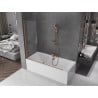 Mexen Velar 2-panel sliding bath screen 160 x 150 cm, transparent, brushed copper - 896-160-000-01-65