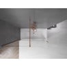 Mexen Velar 2-panel sliding bath screen 160 x 150 cm, transparent, brushed copper - 896-160-000-01-65