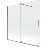 Mexen Velar 2-wing bathtub screen Sliding 170 x 150 cm, transparent, brushed copper - 896-170-000-01-65