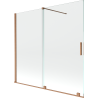 Mexen Velar 2-wing sliding bath screen 170 x 150 cm, transparent, brushed copper - 896-170-000-01-65