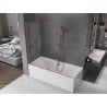 Mexen Velar 2-wing sliding bath screen 170 x 150 cm, transparent, brushed copper - 896-170-000-01-65