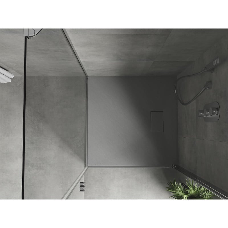 Mexen Hugo square shower tray SMC 70 x 70 cm, grey - 42617070