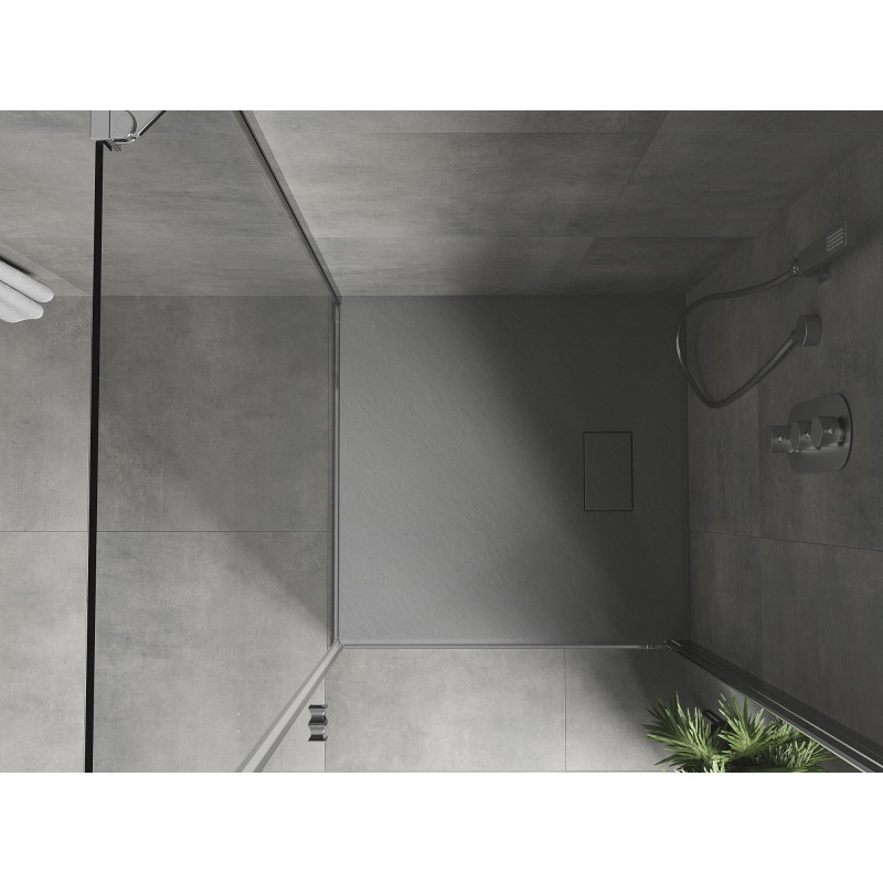Mexen Hugo square SMC shower tray 70 x 70 cm, gray - 42617070