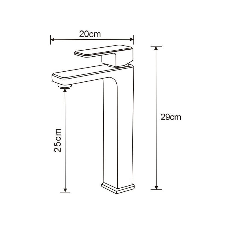 Mexen Cetus high washbasin faucet, gold - 744310-50