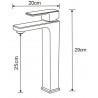 Mexen Cetus high washbasin faucet, gold - 744310-50