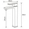 Mexen Cetus high black washbasin faucet - 744310-70