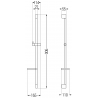 Mexen DS shower rail with soap dish 90 cm, chrome - 79383-00