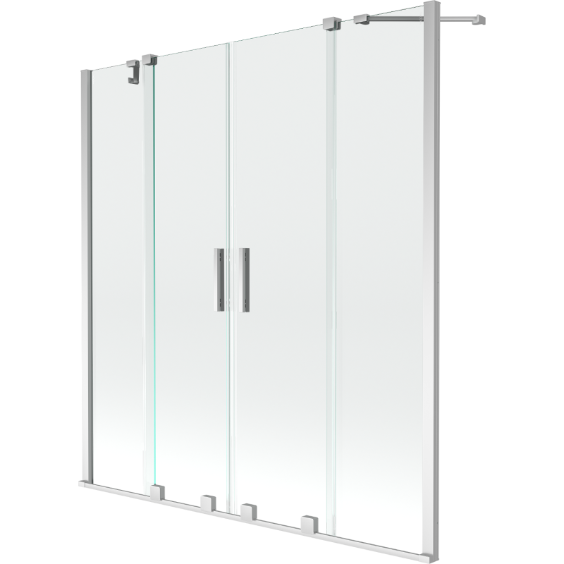 Mexen Velar Duo 2-wing bathtub screen Sliding 140 x 150 cm, transparent, chrome - 896-140-000-02-01