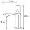 Mexen Crux sink faucet, black - 744400-70