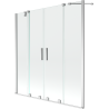 Mexen Velar Duo Bathtub Screen 2-Panel Sliding 160 x 150 cm, Transparent, Chrome - 896-160-000-02-01