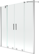 Mexen Velar Duo Bathtub Screen 2-Panel Sliding 160 x 150 cm, Transparent, Chrome - 896-160-000-02-01