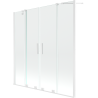 Mexen Velar Duo Bathtub Screen 2-Panel Sliding 140 x 150 cm, Transparent, White - 896-140-000-02-20