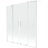 Mexen Velar Duo bath screen 2-wing sliding 160 x 150 cm, transparent, white - 896-160-000-02-20