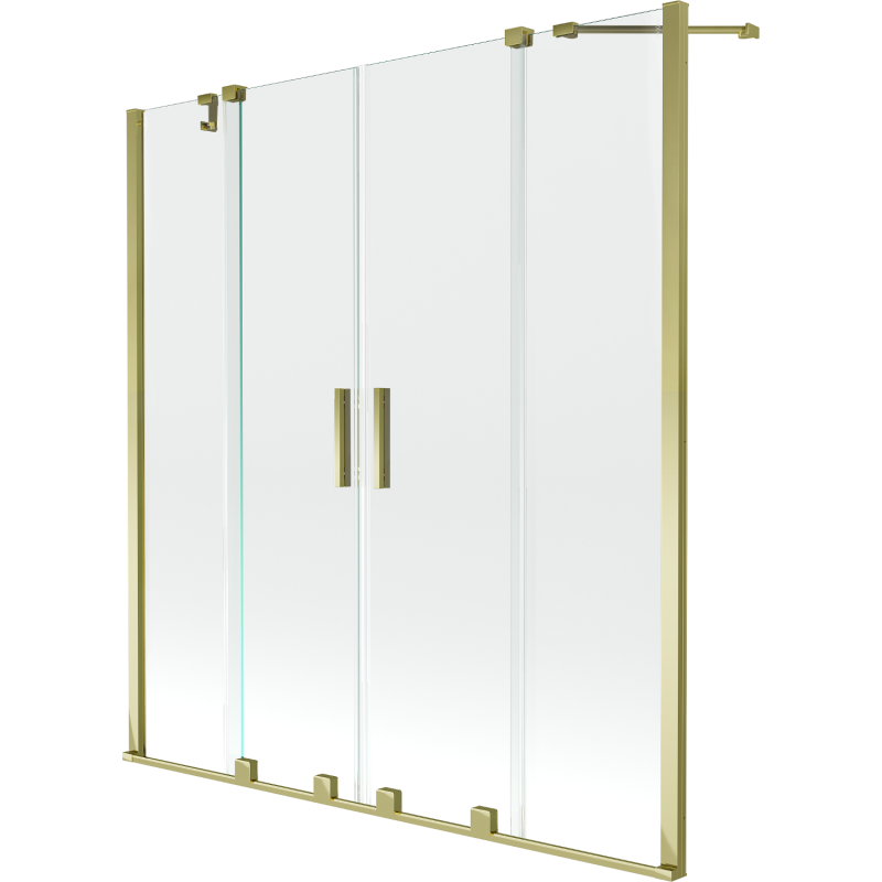 Mexen Velar Duo 2-panel sliding bathtub screen 140 x 150 cm, transparent, gold - 896-140-000-02-50