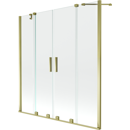 Mexen Velar Duo 2-panel sliding bathtub screen 140 x 150 cm, transparent, gold - 896-140-000-02-50