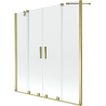 Mexen Velar Duo Bathtub Screen 2-Panel Sliding 150 x 150 cm, Transparent, Gold - 896-150-000-02-50